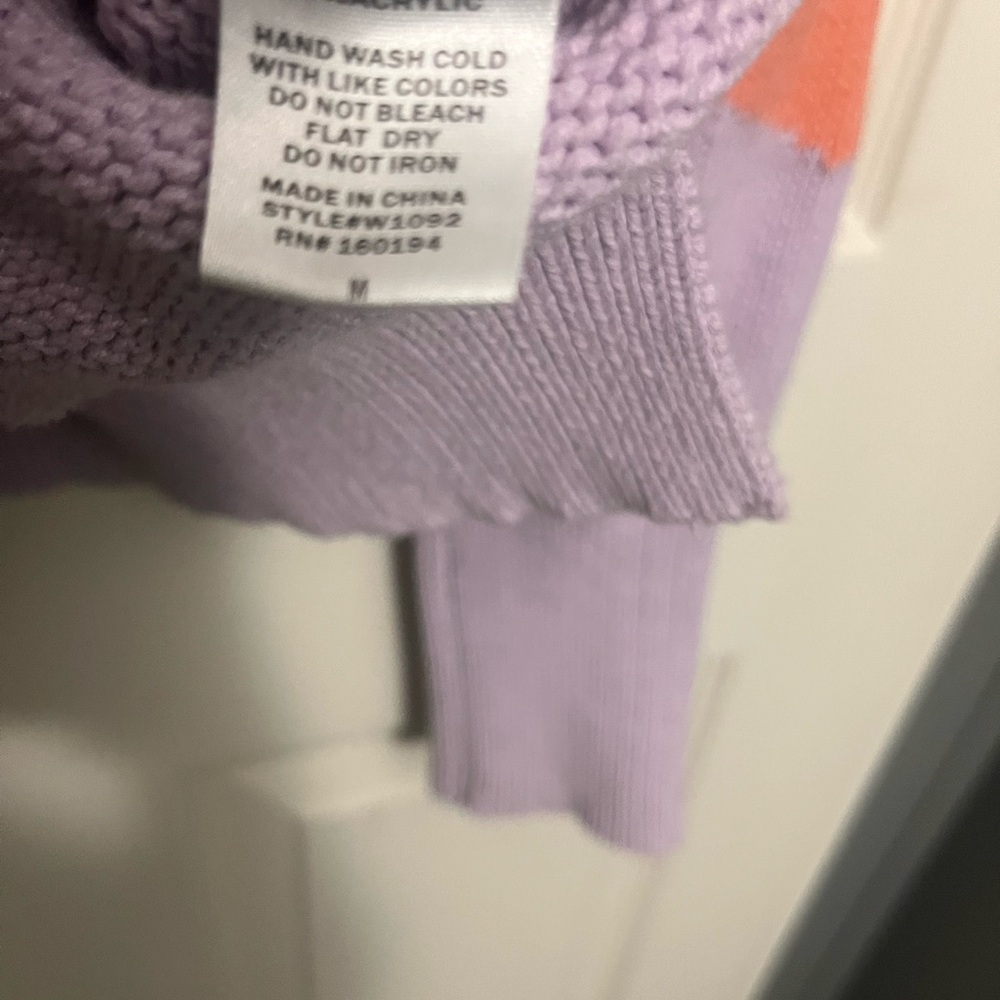 By Together Purple and Orange Smiley Sweater - Picture 4 of 4